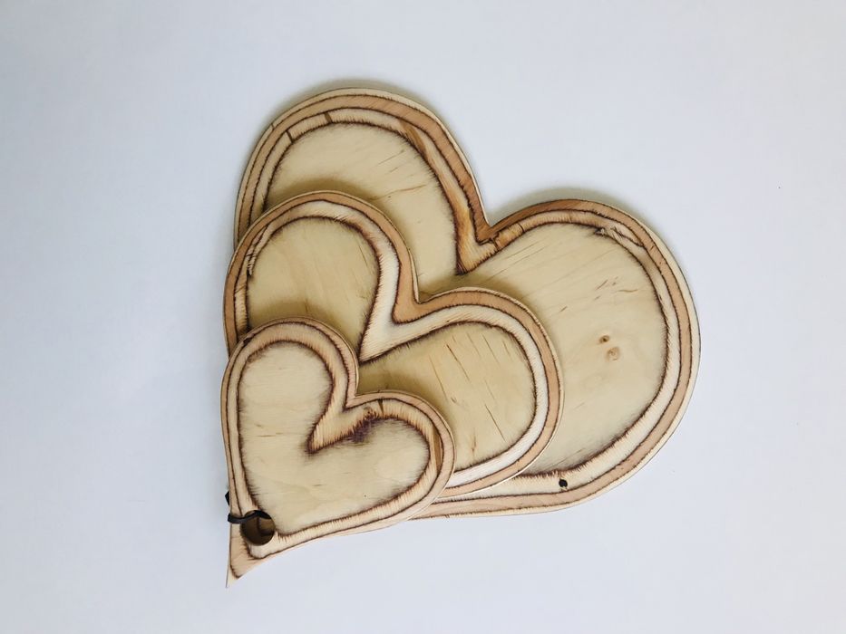 TALERZ ozdobny TACKA do podawania komplet 3 PATER kuchennych serca