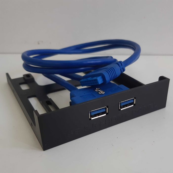 Painel Frontal 3.5" c/ 2 portas USB 3.0 p/ Torre PC Novo