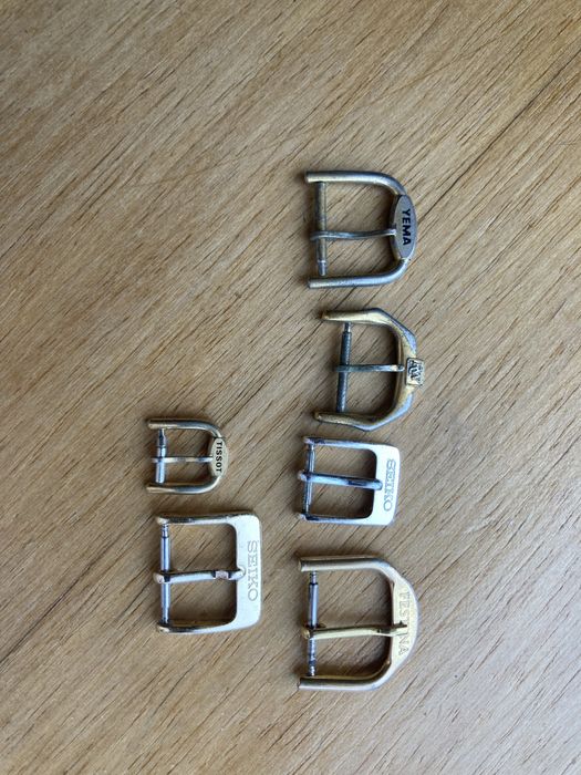 Fivelas de relogios antigas (tissot seiko yema festina e rymond weill)