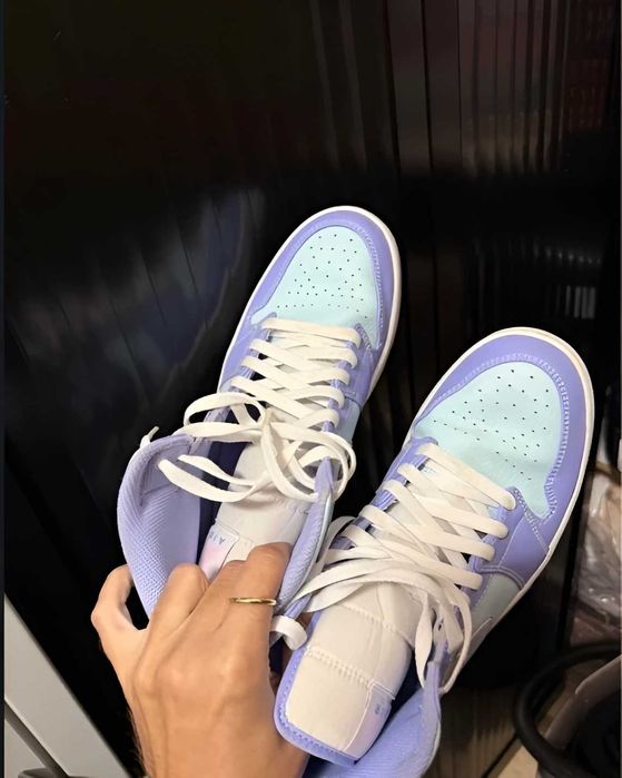 Air Jordan 1 Mid Purple Aqua – Tamanho 45