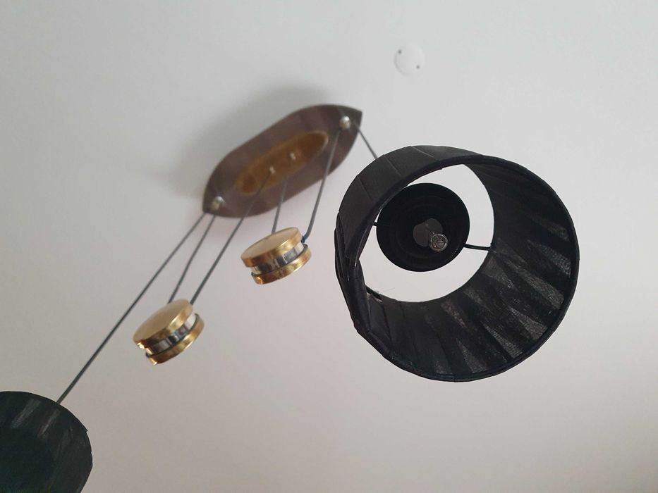 Candeeiro de Teto Suspenso com Roldanas / Estilo Vintage Industrial