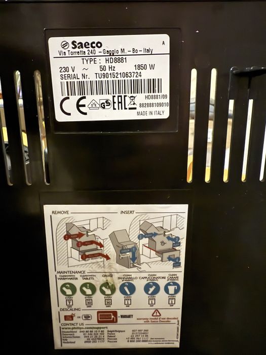 Кофеварка Saeco Intelia Evo HD8881/09