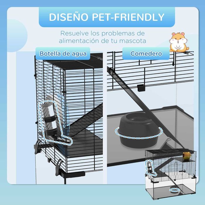 Gaiola Hamster 70cm altura - NOVAS