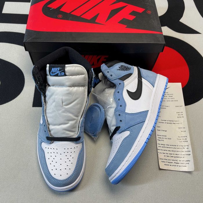 Buty Air Jordan 1 Retro High White University Blue Black (Rozm.36-47)