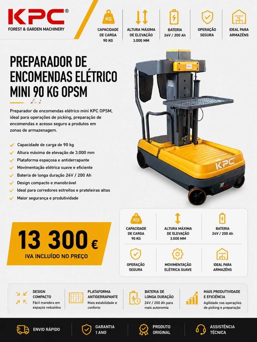 PREPARADOR DE ENCOMENDAS ELÉTRICO MINI KPC OPSM 90 KG