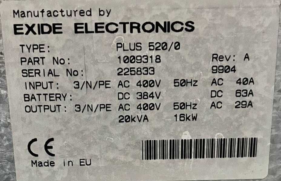 Vendo UPS trifásica 20KVA