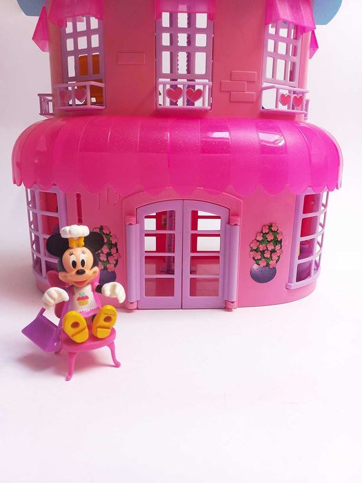 Casa Minnie Mouse Disney + Carrinha Pão de Forma Gelados Minnie e Acessórios