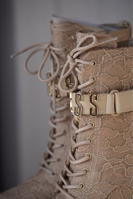 Guess Biola nude botki damskie r. 38 nowe oryginalne botki na słupku