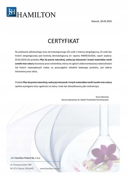 Płyn do prania wełny merino z lanoliną i nanosrebrem LANOLIN 3000 ml