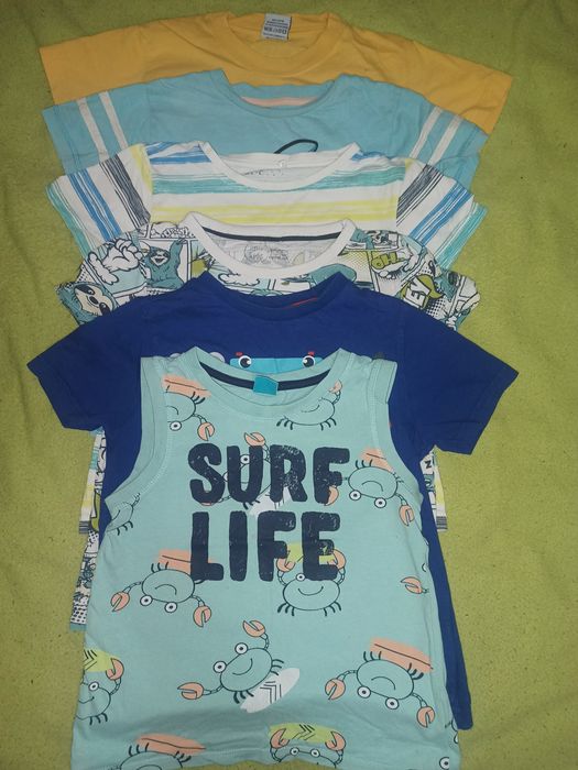 Zestaw t-shirt koszulka 116 (6 szt.)