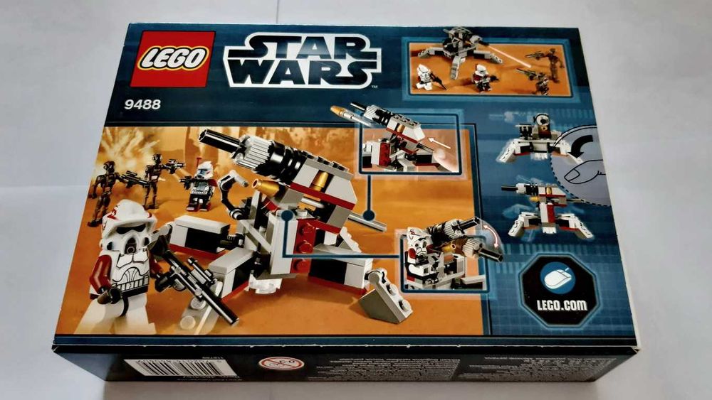 Lego Star Wars 9488 Elite Clone Trooper & Com Droid Battle Pack selado