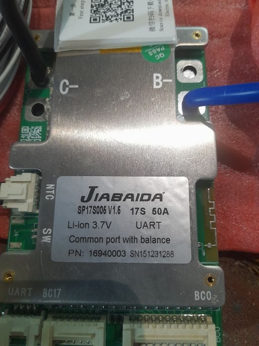 BMS  17s 50A 3.7v  Baterie litowe 6szt