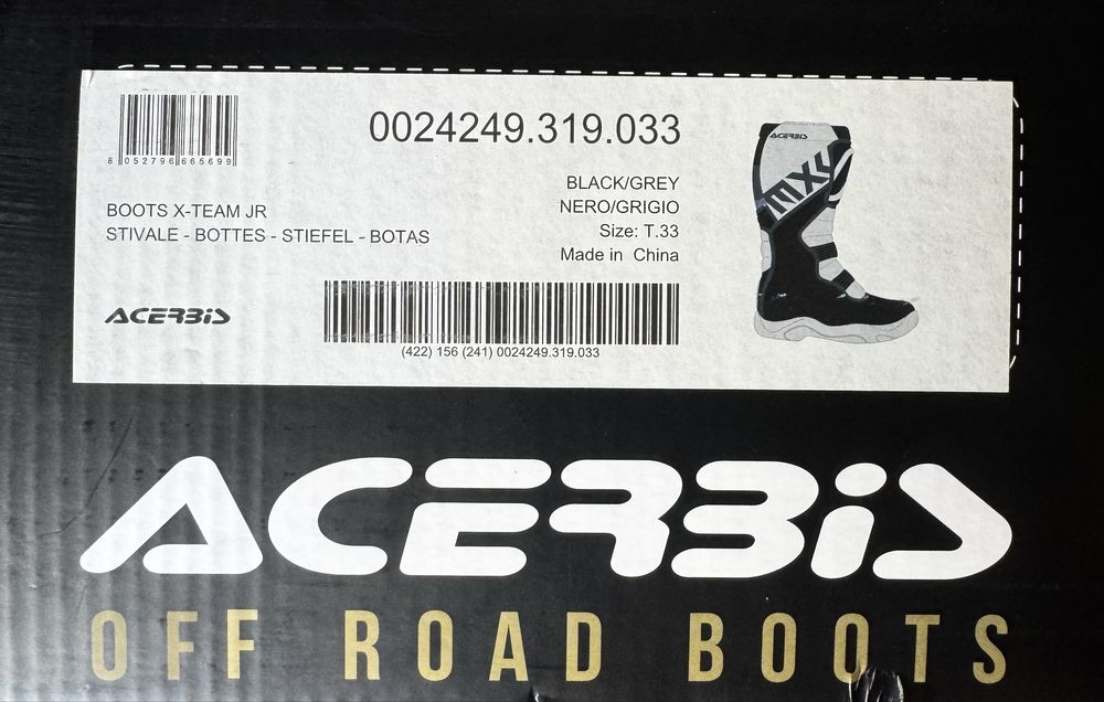 Botas Acerbis x-team Junior64584483948162121