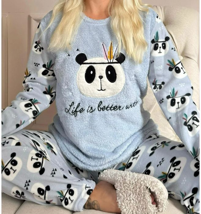 Піжама жіноча тепла флісова із махрою, р. XL