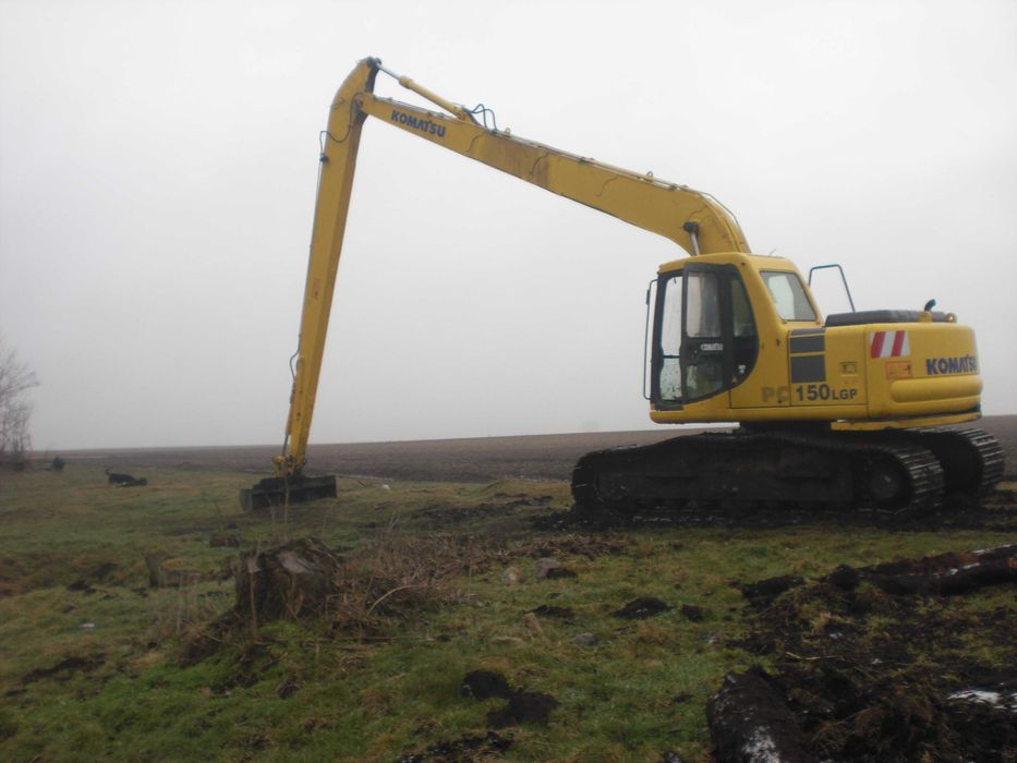 kopanie stawów ,koparka long ,długie ramie, czyszczenie stawu