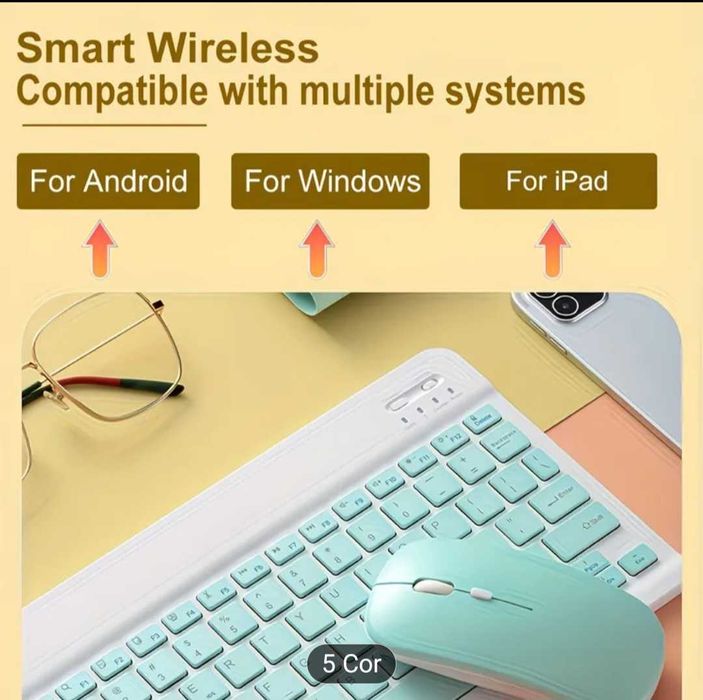 Mouse&keyboard bluetooth recarregavel