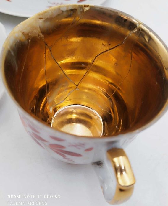 Serwis kawowy Macedonia Włocławek ręcznie malowany Borucki