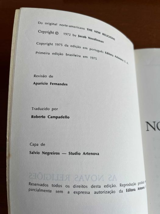 As Novas Religiões - Jacob Needleman
