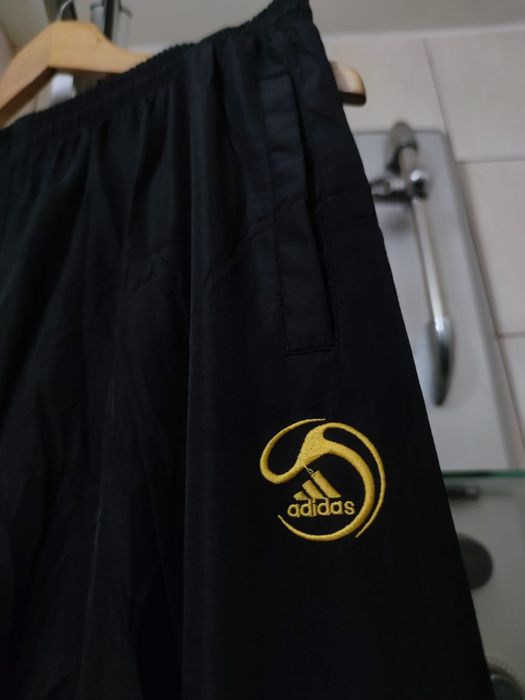 Spodnie dresowe XL dresy adidas czarne predator black ciemne niebieski