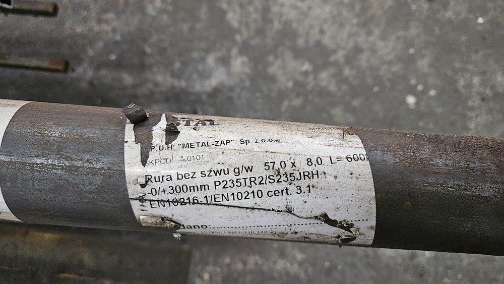 Rura bezszwowa 57x8