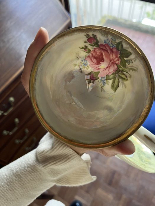 Chávena e prato Vintage