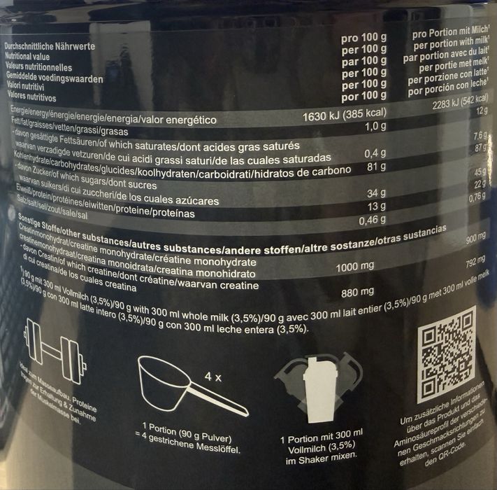 Mammut Weight Gainer 4,5kg Germany