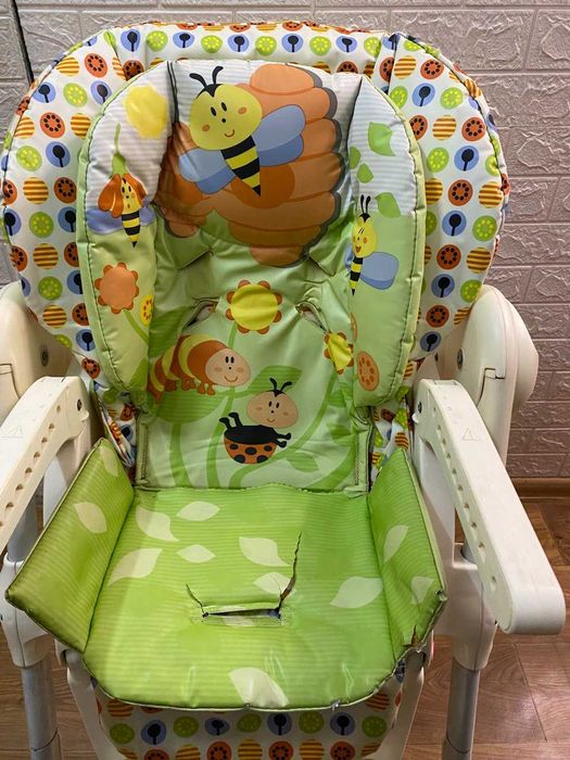 Стільчик для годування Chicco POLLY 2W1 Wood + подарунок