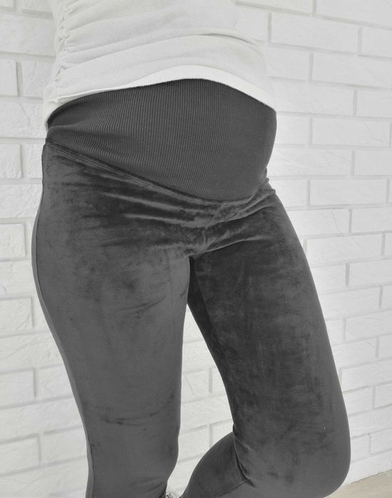 Теплі велюрові лосини для вагітних на хутрі  різні кольори 42-56р.