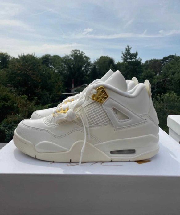 Biale jordan 4 retro air jordany sneakersy white popular new 36-41