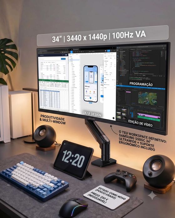 Samsung ViewFinity S50GC 34" Ultrawide VA – Quad HD – 100 Hz (250€)
