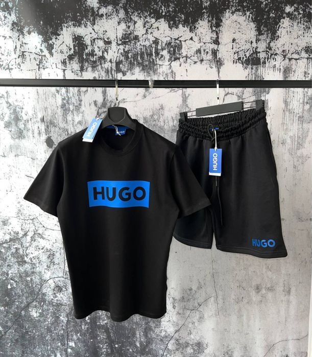 AMIRI футболка шорты комплект летний костюм спортивный черный белый