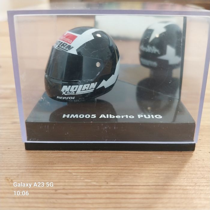 Miniatura Capacete Coleção 1/12 Onyx HM005 - Alberto Puig (MotoGP)