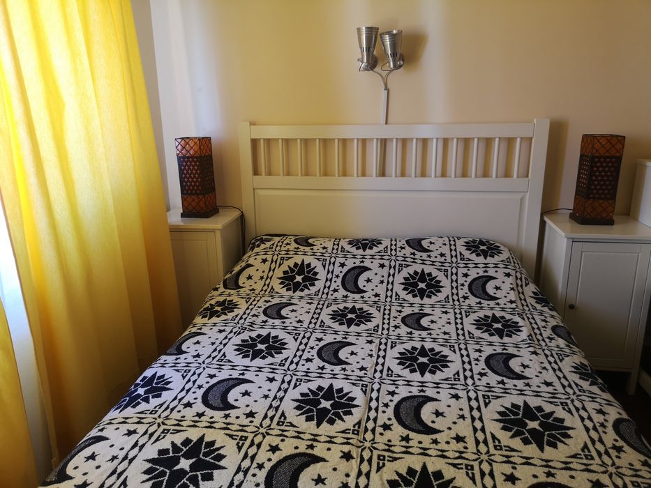 Colcha de cama de casal reversível