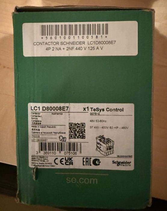 Contator Schneider LC1D80008E7 4P 2NA+2NF