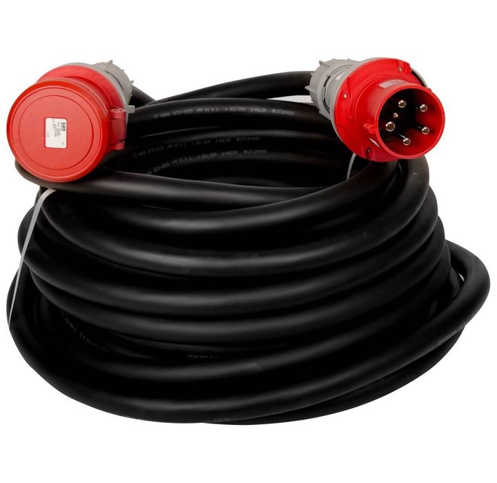 Кабель подовжувач Gelia  (торг-новий )63A 400V Кабель RDOE (H07RN-F) 5G16 мм² IP44. Довжина 25 метрів