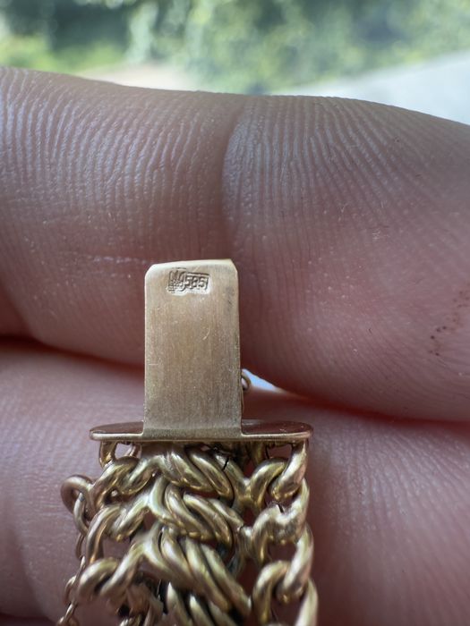 Шакарний жіночий золотий браслет