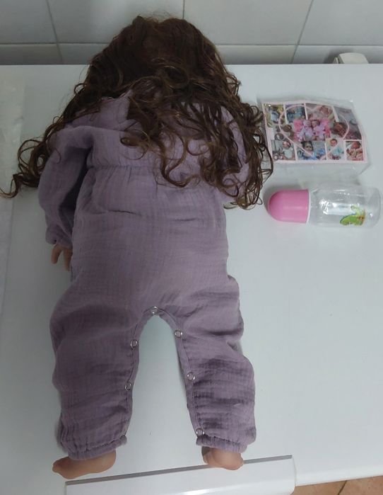 BONECA REAL MAÇIA 60CM. Casa,Quarto,Sala,Didático,Cozinha,Aniversário.