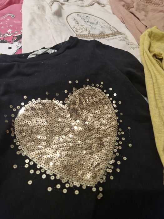 8 szt bluzki na długi rękaw dla dziewczynki rozm 92