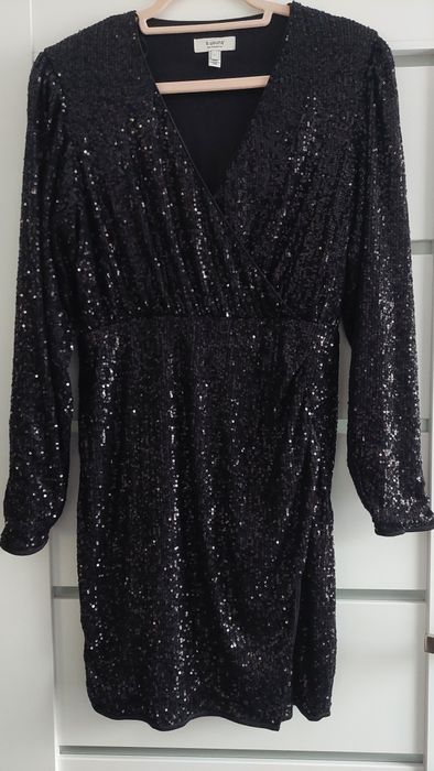 Sukienka koktajlowa czarna - ideał - rozm. L