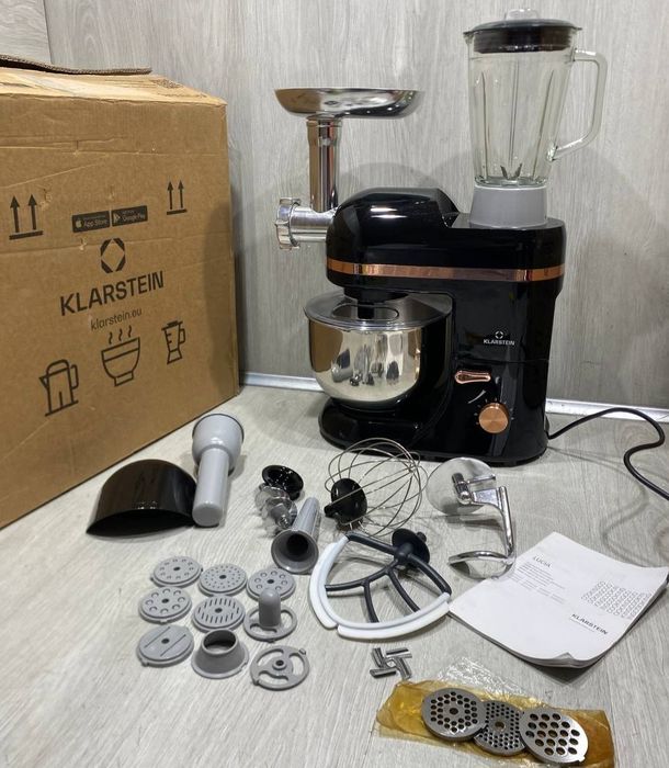 Тістоміс Klarstein з Німеччини 1800w / планетарний міксер / блендер / електрична м’ясорубка / комбайн / тестомес / планетарный миксер с Германии