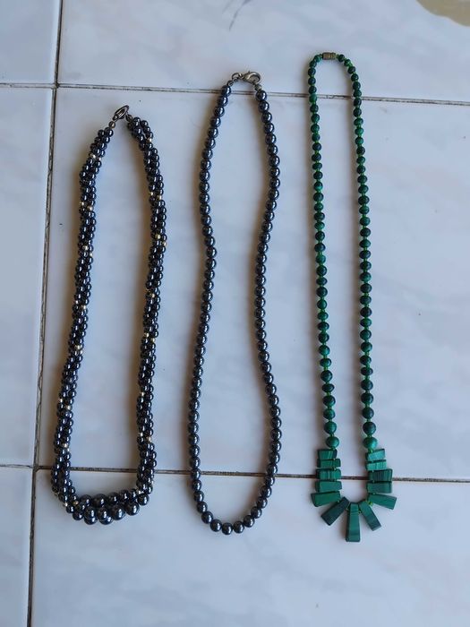 BIJUTERIA - 3 COLARES DE PEDRAS SEMIPRECIOSAS