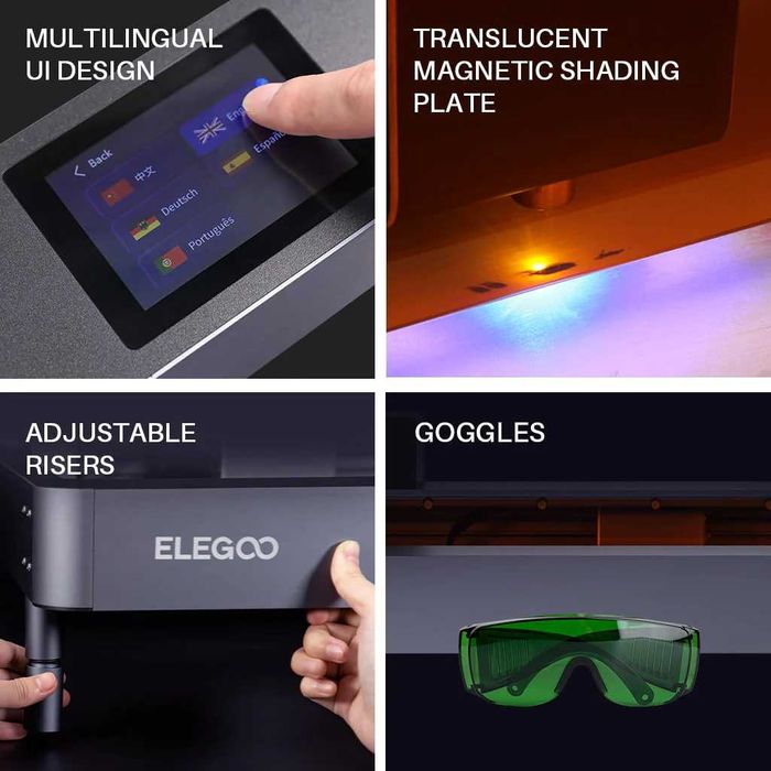 Лазерний гравер і різак ELEGOO Phecda/20 вт/40*40см/новий в наявності/