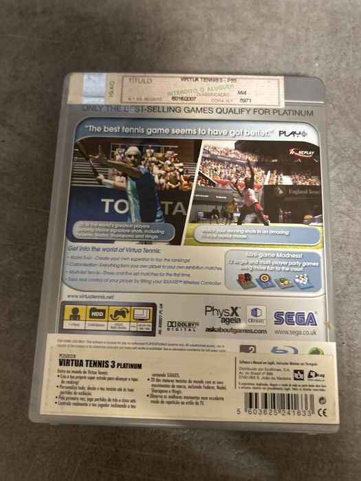 Jogo ps3 virtua tennis pouco uso