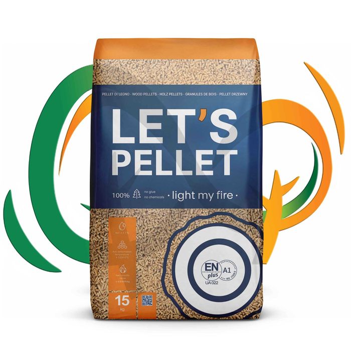 Pellet drzewny Let's pellet pomarańczowy – 6mm ENplus A1  Bydgoszcz