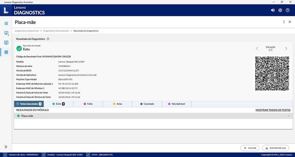 LENOVO Ideapad 100-15IBY - Type 80MJ (Motherboard/outros)