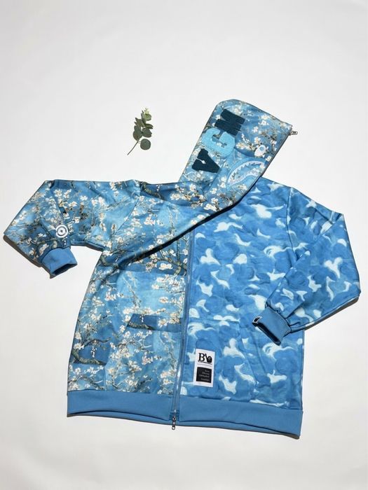 ‼️Без предоплати‼️BAPE Бейп Bape van gogh zip ван гог вангог зіп зип, преміальна якість худі бейп
