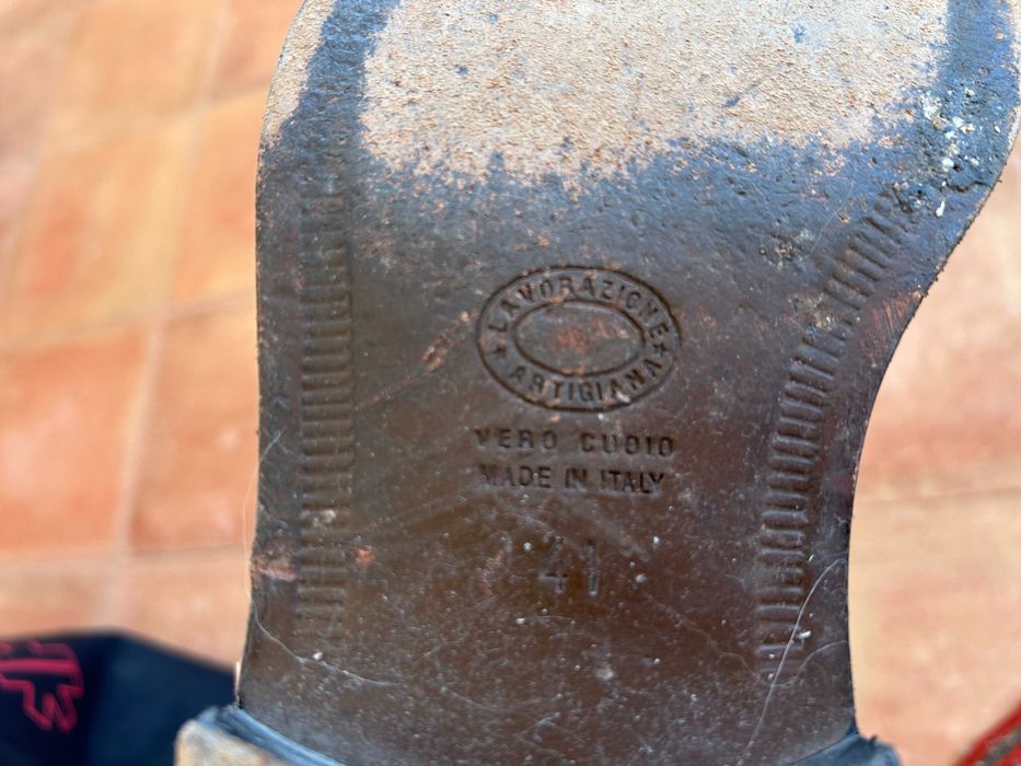 Classic handmade Italian leather men's shoes (41)