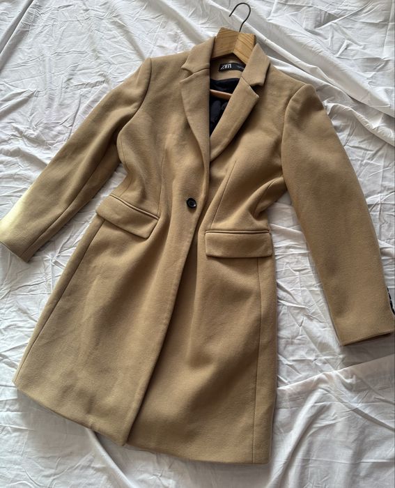 жіночe пальто Zara розмір L -XLшерсть