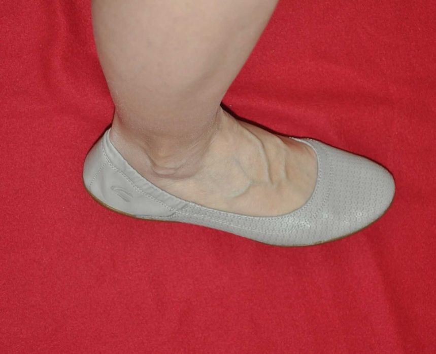 Baleriny R.38 ( 5 ) CAMEL Active Bamboo, półbuty skórzane, Nie Crocs