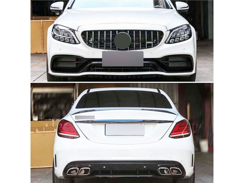 Mercedes C-сlass W205 2018-2021р Комплект обвісів з дифузором AMG C63